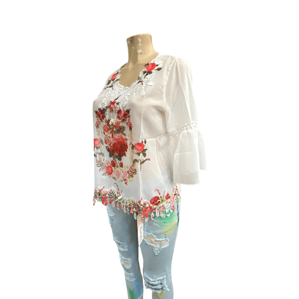 Floral Sheer Fashion Top 6 pack  (Size: S/M-L/XL, 3-3 )