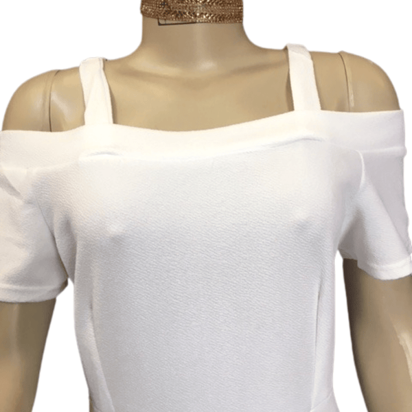Open Shoulder Flared Short Sleeve Dress 12 pack Assorted Colors  (Size: S-M-L,  4-4-4)