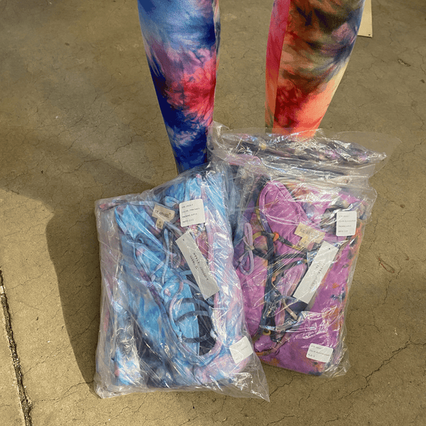 Tie-dye Tie Front Jumpsuit 6 Pack Per Color  (Size: S-M-L, 2-2-2) Tie-dye