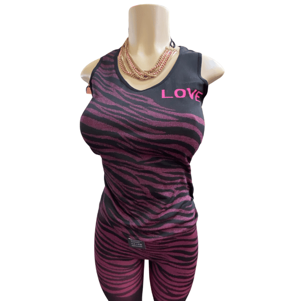 Two-Piece Love Abstract Print Set 6 Pack Assorted Colors (Size: S/M-L/XL, 3-3)