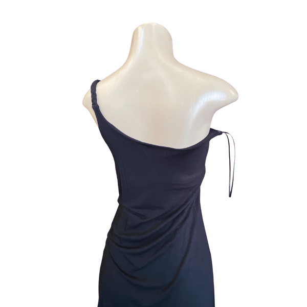 One Shoulder Strap / Mini Dress With Shoulder Ornamentation 6 Pack Black Color ( Size: S-M-L, 2-2-2)