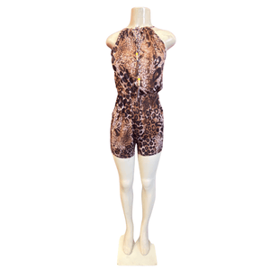 Animal Print Romper With Necktie Ornamentation 6 Pack Assorted Colors (Size: S/M-L/XL, 3-3)