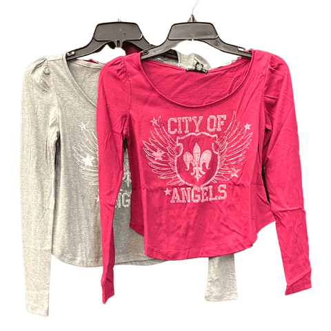 Long Sleeve Missy Crop Top City of Angels 6 Pack (S-M-L-XL, 1-2-2-1)