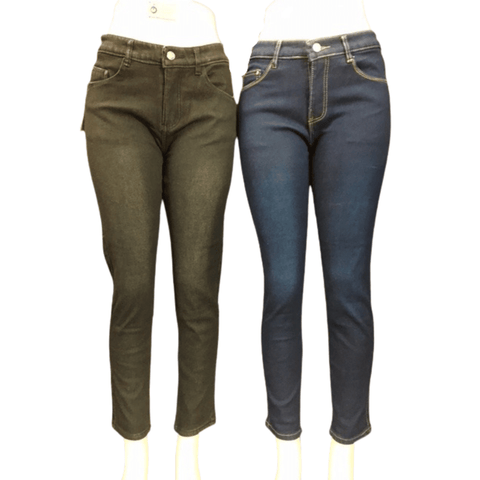 Fur Lined Skinny Jeans 12 Per Pack  (Size:  S/M-L/XL-XXL/XXXL, 4-4-4)